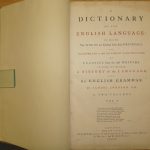 Samuel Johnson, 1709-1784. A dictionary of the English language : to which are prefixed a History of the language of an English grammar. 1st ed., London : Knapton, 1755.