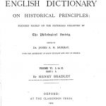 title page from A New English Dictionary on Historical Principles