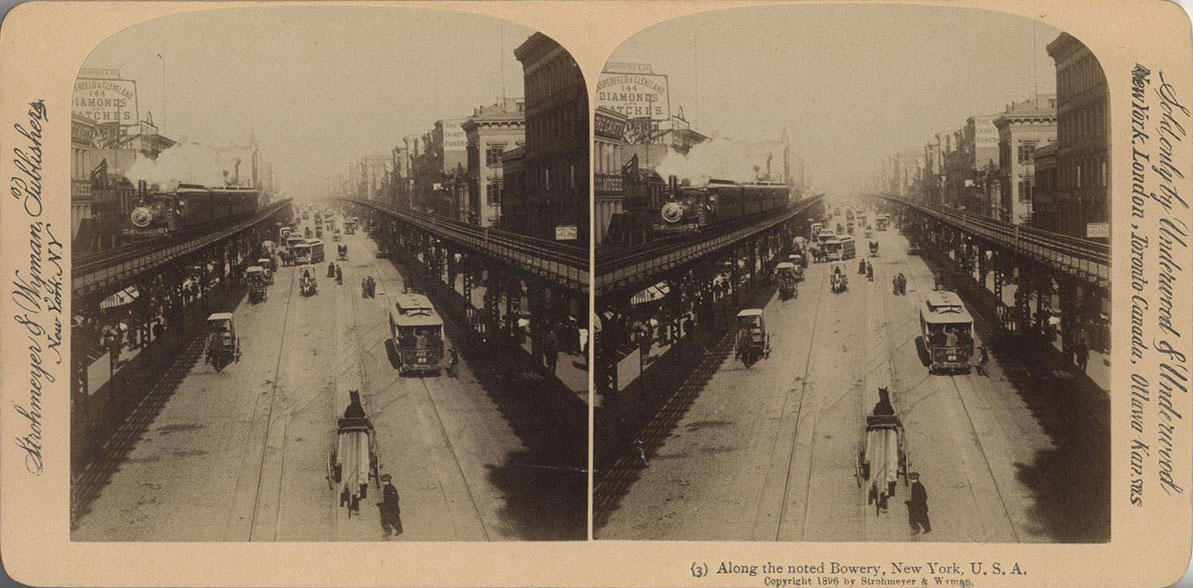 Along the noted Bowery, New York, U.S.A. (1896)
